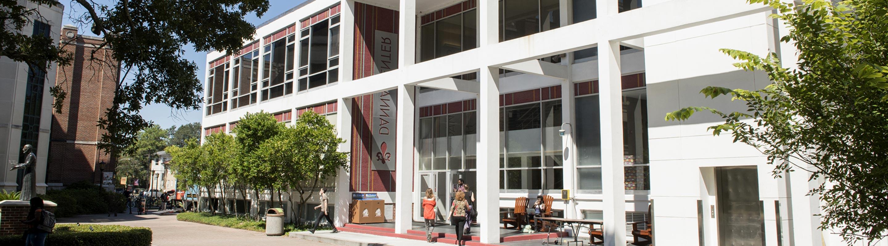 Front porch of the Danna Student Center